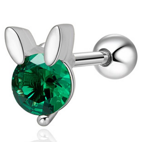 디유아모르 여성용 토끼 써지컬 피어싱 + 쇼핑백