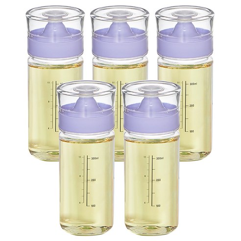씨밀렉스 실리콘 오일 양념병 퍼플, 350ml, 5개