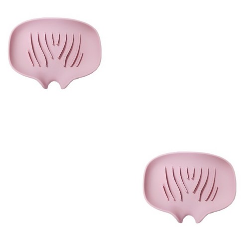 다해유 다이닝 물이고이지 않아 깔끔히 사용하능한 비누보관 상자, 핑크, 2개