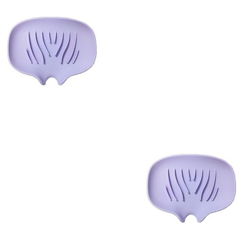 다해유 다이닝 물이고이지 않아 깔끔히 사용하능한 비누보관 상자, 연보라, 2개