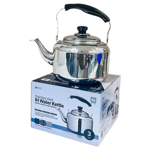 지앤디맑은하루 스텐 IH 인덕션 물주전자, 3L, 혼합색상, 1개