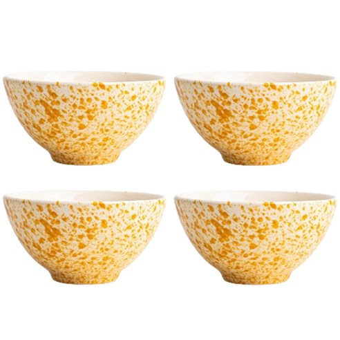 보아비스타 스플레터 밥공기 12.5cm, 옐로우, 4개