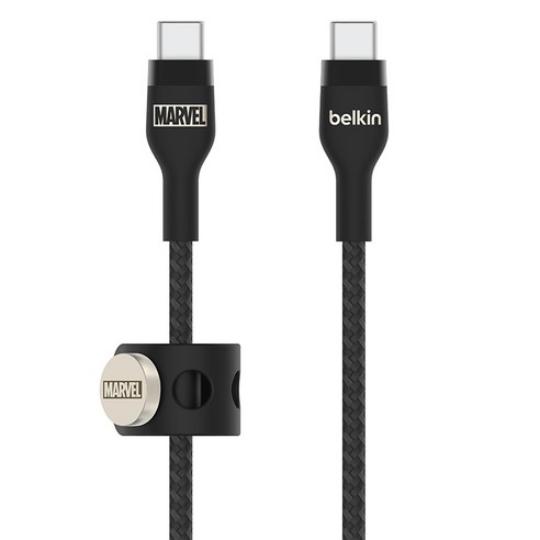 벨킨 부스트업 브레이디드 USB-C to C타입 고속 충전케이블 CAB011qc2MSG-DY, 2m, 마블 블랙, 1개