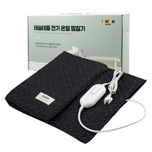 테슬테즐 어깨 허리 전기 온열 찜질기 대형 Tes-G60, Tes-G60(블랙퀼팅), 블랙퀼팅