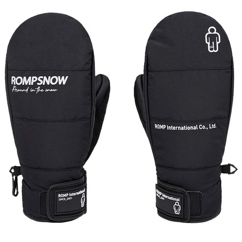 롬프 TF CLASSIC MITTEN 스키장갑, BLACK, 1개