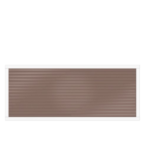 타공판닷컴 클리어 아일랜드 폴리카보네이트 파티션 가로 800 x 120 x 300 mm, 화이트(프레임), 브라운(패널)