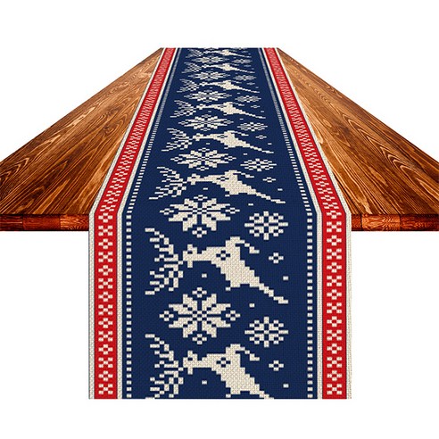 마켓감성 크리스마스 분위기업 테이블러너, No 3, W 183cm x D 33cm
