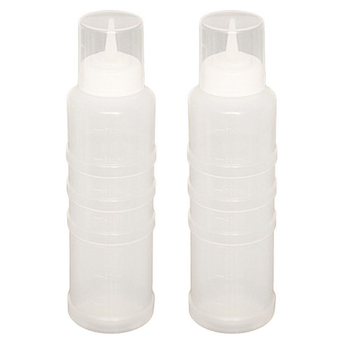 에이엘에스 계량컵 겸용 뚜껑 소스병 특대, 700ml, 2개
