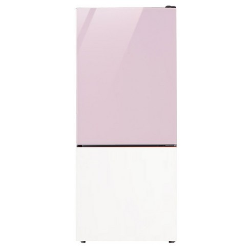 디마인 글라스 투도어 일반형 냉장고 176L 방문설치, 화이트(상단) + 핑크(하단), RJ172TTW