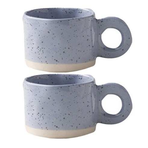 푸코 오레오 카페 머그컵 280ml, 라벤더 블루, 2개