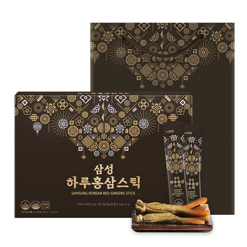 삼성제약 삼성 하루홍삼스틱 30p + 쇼핑백, 300g, 2개