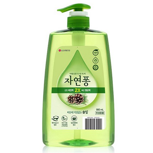 자연퐁 찌든때 걱정없는 주방세제 솔잎, 980ml, 1개