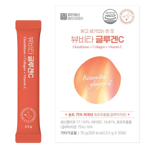 장인정신에브리데이 뷰비타 글루겐C 20p, 70g, 1개