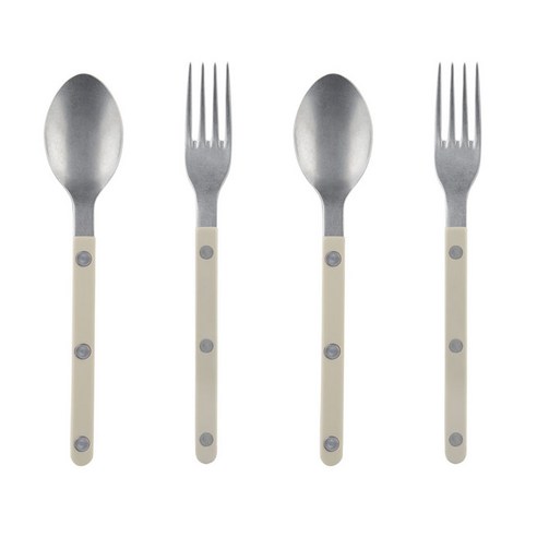 사브르 빈티지 티스푼 + 케이크 포크 세트, 라이트카키, 티스푼 + 포크, 2세트