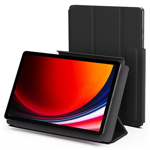신지모루 마그네틱 폴리오 펜슬 커버 태블릿PC 케이스, 블랙, 1개