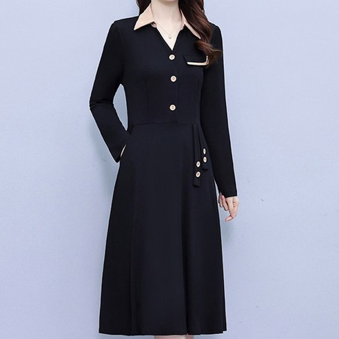 모든 여성을 위한 세련되고 편안한 포플러앤씨 다빈 배색 빅사이즈 원피스