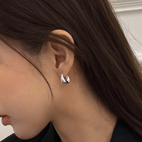 아르티카 여성용 커브링 귀걸이 2종세트: 고급스럽게 빛나는 귀걸이