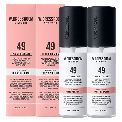 더블유드레스룸 드레스퍼퓸, 49 피치블라썸, 80ml, 2개