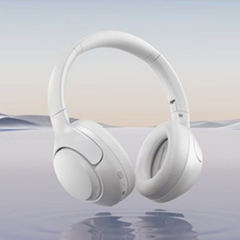 QCY 액티브 노이즈캔슬링 블루투스 헤드셋, 화이트, QCY-H3 ANC APP HEADSET
