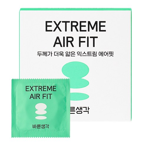 바른생각 익스트림 에어핏 일반형 콘돔, 3개입, 1개