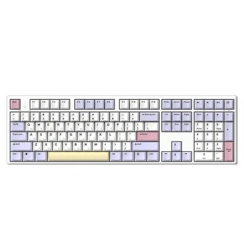 한성컴퓨터 염료승화 EDITION 유무선 무접점 키보드, 일반형, PURPLE HEART(퍼플 + 핑크 + 옐로 + 화이트), GK898B PRO