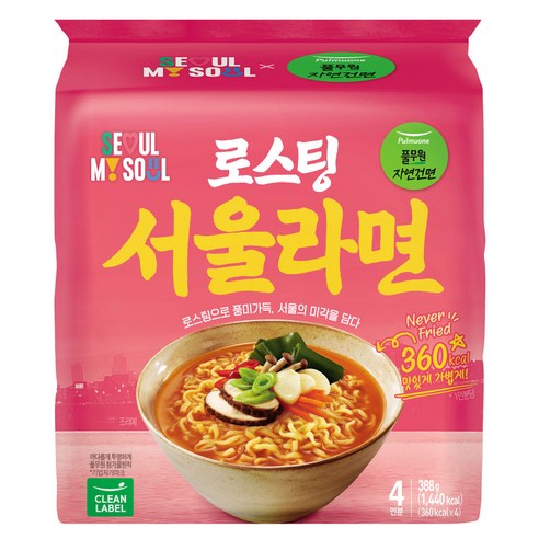 풀무원 자연건면 로스팅 서울 라면, 새로운 매력의 즉석라면 풀무원서울라면