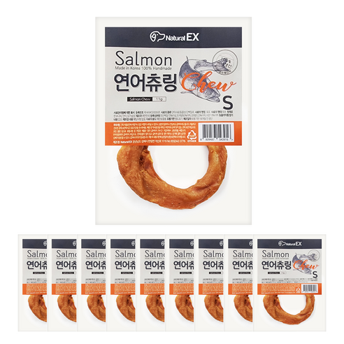 반려동물 네츄럴EX 연어츄링 S, 연어맛, 11g, 10개