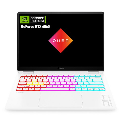 HP 2024 오멘 14 SLIM 코어Ultra7 인텔 14세대 지포스 RTX 4060, Ceramic White, 512GB, 16GB, WIN11 Home, 14-fb0101TX