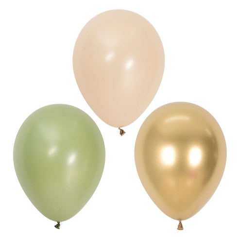 셈퍼텍스 풍선 30cm 30p 세트, 화이트샌드, 유칼립..., 1세트