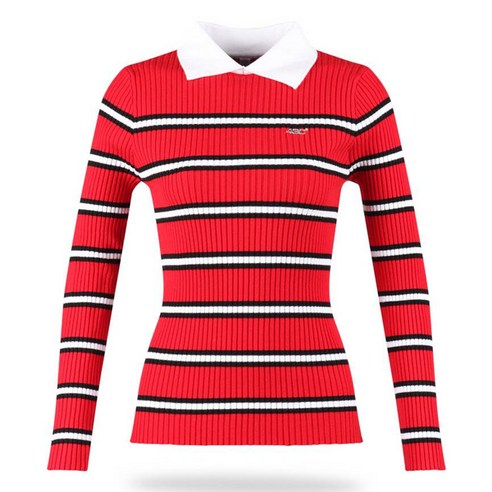 430골프 럭스골프 여성용 슬림핏 배색 긴팔 골프니트 LB3A624W