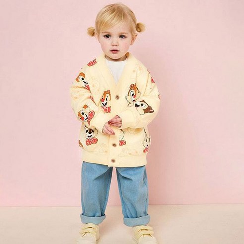 밀크마일 디즈니 아동용 뉴칩앤데일 포인트 가디건 베베드피노가디건