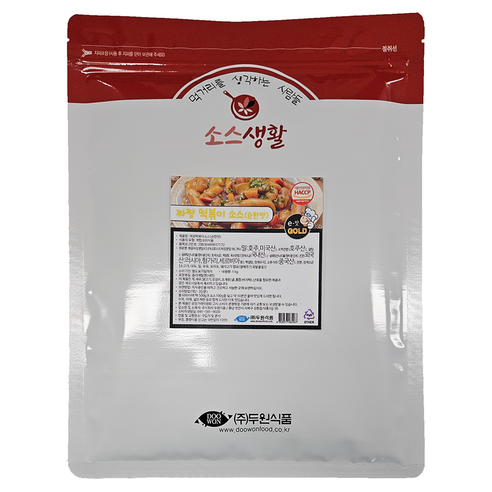 두원식품 짜장 떡볶이 소스 순한맛, 1kg, 1개