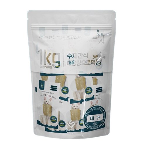 초심 고양이 대구 통살 50p, 대구맛, 1kg, 1개