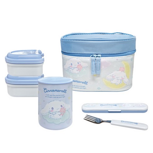 스케이터 향균 휴대용 보온보냉도시락 세트 560ml KCLJC6AG, 1개, 24시나모롤
