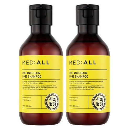 메디올 알시피 안티 헤어 로스 샴푸 우디향, 100ml, 2개