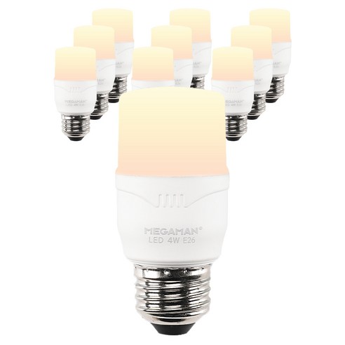비츠온 원하 T 벌브 LED 메가맨 전구 화이트 4W YTT38Z1-042630, 전구색, 10개