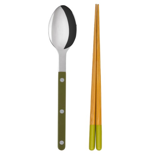 사브르 야마치쿠 수저세트, 그린펀, 숟가락 + 젓가락, 1세트