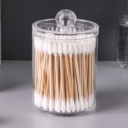 투명한 아름다움으로 일상을 정리하는 아리코 다용도 면봉 케이스