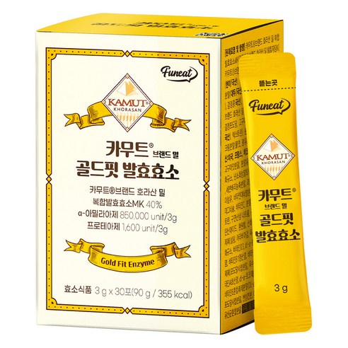 퍼니트 카무트 브랜드 밀 골드핏 발효효소 30p, 90g, 2개