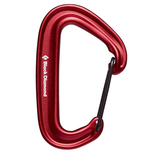 블랙다이아몬드 미니와이어 카라비너, Red, 1개