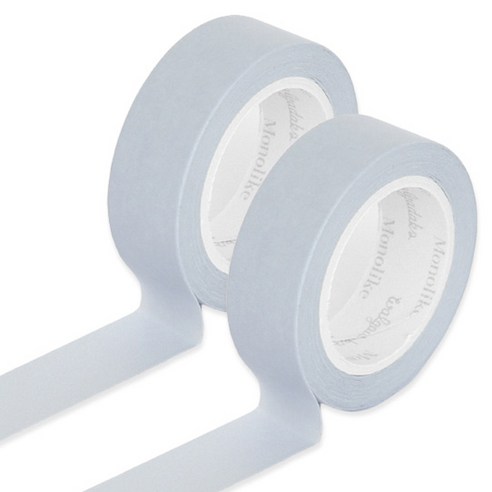 모노라이크 아르떼 마스킹 테이프 15mm x 10m, 562 Pale sky, 2개