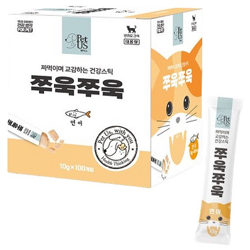 펫어스 고양이 쭈욱쭈욱 간식 100p, 닭고기, 1kg, 1개