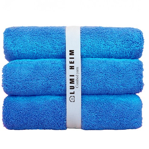 루미하임 호텔타월 200g 40수 코마사, 마이애미 블루, 3개