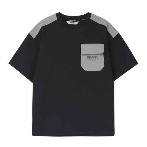 레노마키즈 남아용 배색 포켓 반팔 티셔츠 R2425T101