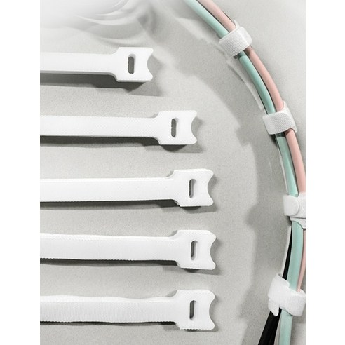 엔더 벨크로 케이블 타이, 50개, 화이트