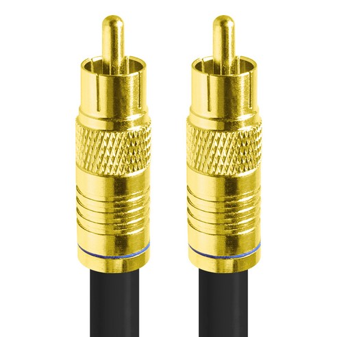 에이치디탑 국산 수제작 디지털 75옴 골드 RCA 코엑셜 5C 동축 케이블 블랙 HT-ZGCX300, 1개, 30m