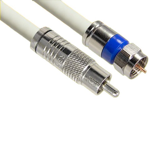 마하링크 국산 RCA TO RF 5C 동축 케이블 고급형 화이트, MLZ-WCR050 5m, 1개