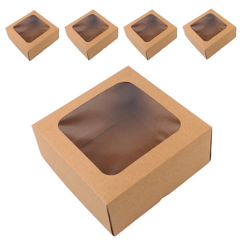 아이엔피 감동 창 기프트 조립식 상자 15호 15 x 15 x 6.5 cm, 크라프트, 5개