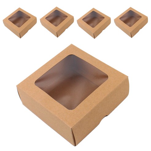 아이엔피 감동 창 기프트 조립식 상자 13호 13 x 13 x 5 cm, 크라프트, 5개