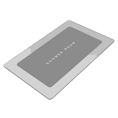 피어니스트 빠른 드라이 규조토 발매트 사각 40 x 60 cm, 그레이, 1개